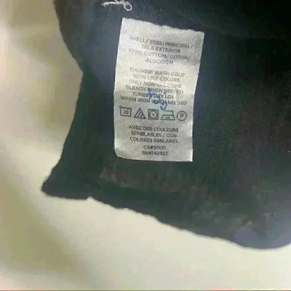 Ann Taylor Loft Ruffle Double V Shell black top blouse Sz xs loose fit - Picture 6 of 9